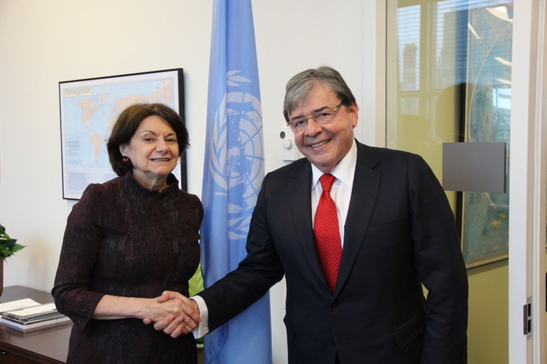 Canciller Carlos Holmes Trujillo se reunió con la Secretaria General Adjunta para Asuntos Políticos de Naciones Unidas,