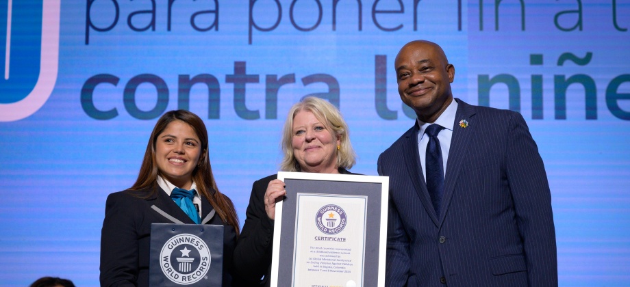 Colombia obtiene Guinness World Record por reunir a más de 1.400 delegados de 119 países en un llamado global para por poner fin a la violencia infantil