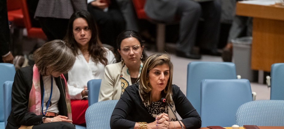 En Naciones Unidas, Colombia destacó la relevancia de la agenda de Mujer, Paz y Seguridad y la necesidad de incorporar el enfoque interseccional y de diversidad