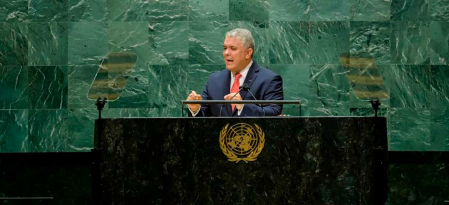 Ante la ONU, Presidente Duque urge acciones que fortalezcan financiamiento para la pandemia y el cambio 