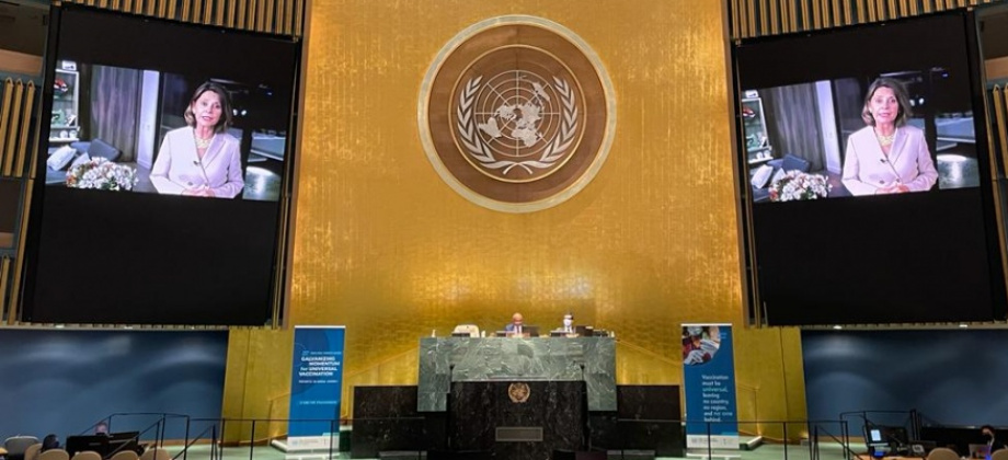 Vicepresidente Canciller Marta Lucía Ramírez participa en el debate temático de alto nivel de la ONU: “Impulsando la vacunación universal”
