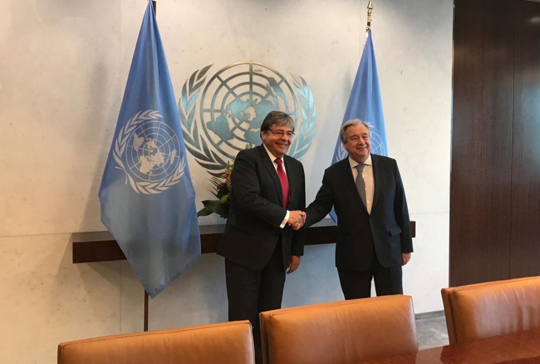 Canciller Carlos Holmes Trujillo presentó ante el Secretario General de la ONU las objeciones hechas por el Gobierno Nacional a 6 de los 159 artículos de la Ley Estatutaria de la Jurisdicción Especial para la Paz