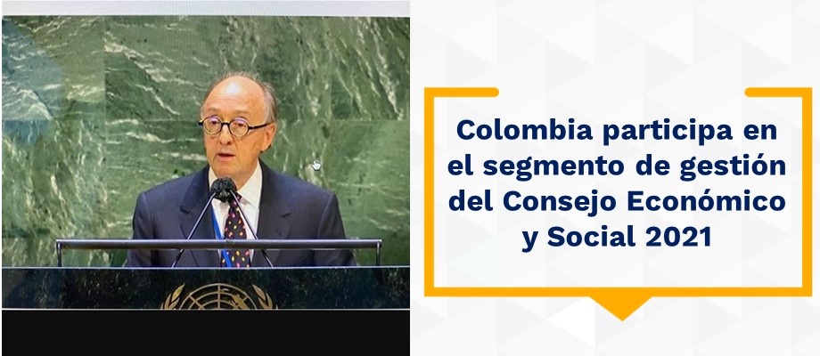 Colombia participa en el segmento de gestión del Consejo Económico y Social 