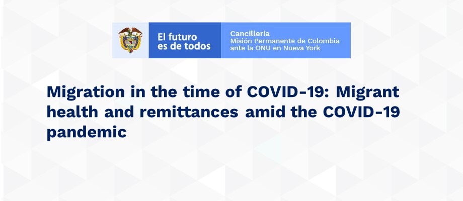 Migration in the time of COVID-19: Migrant health and remittances amid the COVID-19 