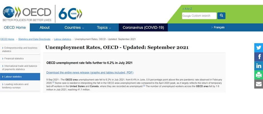 Según la OCDE Colombia fue el país que más recuperó empleo en el último período Según la OCDE Colombia fue el país que más recuperó empleo