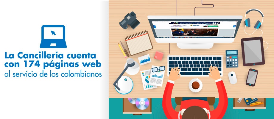 Titulo La Cancillería cuenta con 174 páginas web al servicio de los colombianos: ¡Visítenos! Alt La Cancillería cuenta con 174 páginas web al servicio de los colombianos: ¡Visítenos!