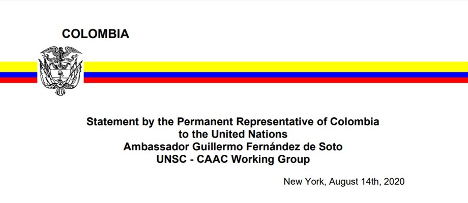 Statement by the Permanent Representative of Colombia to the United Nations Ambassador Guillermo Fernández de Soto UNSC - CAAC 