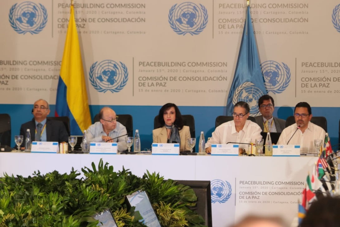 Canciller Claudia Blum instaló la Comisión de Consolidación de la Paz de la ONU que se realiza en Cartagena Canciller Claudia Blum instaló la Comisión de Consolidación de la Paz de la ONU en Cartagena